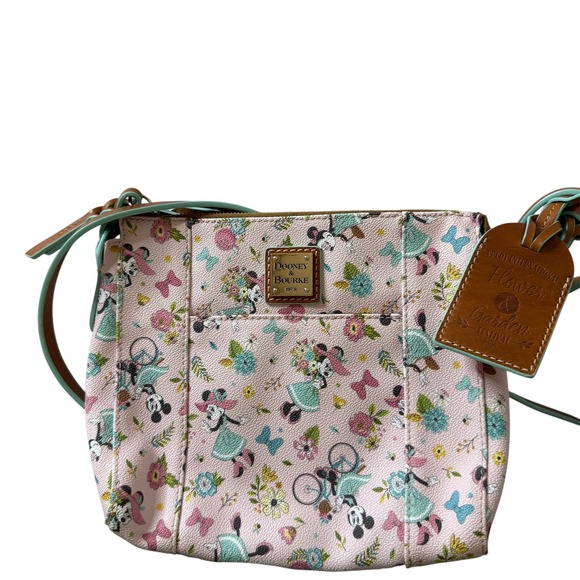 Dooney & Bourke Disney Epcot Flower & Garden 2020 Crossbody Bag Pink Minnie EUC - Picture 1 of 16